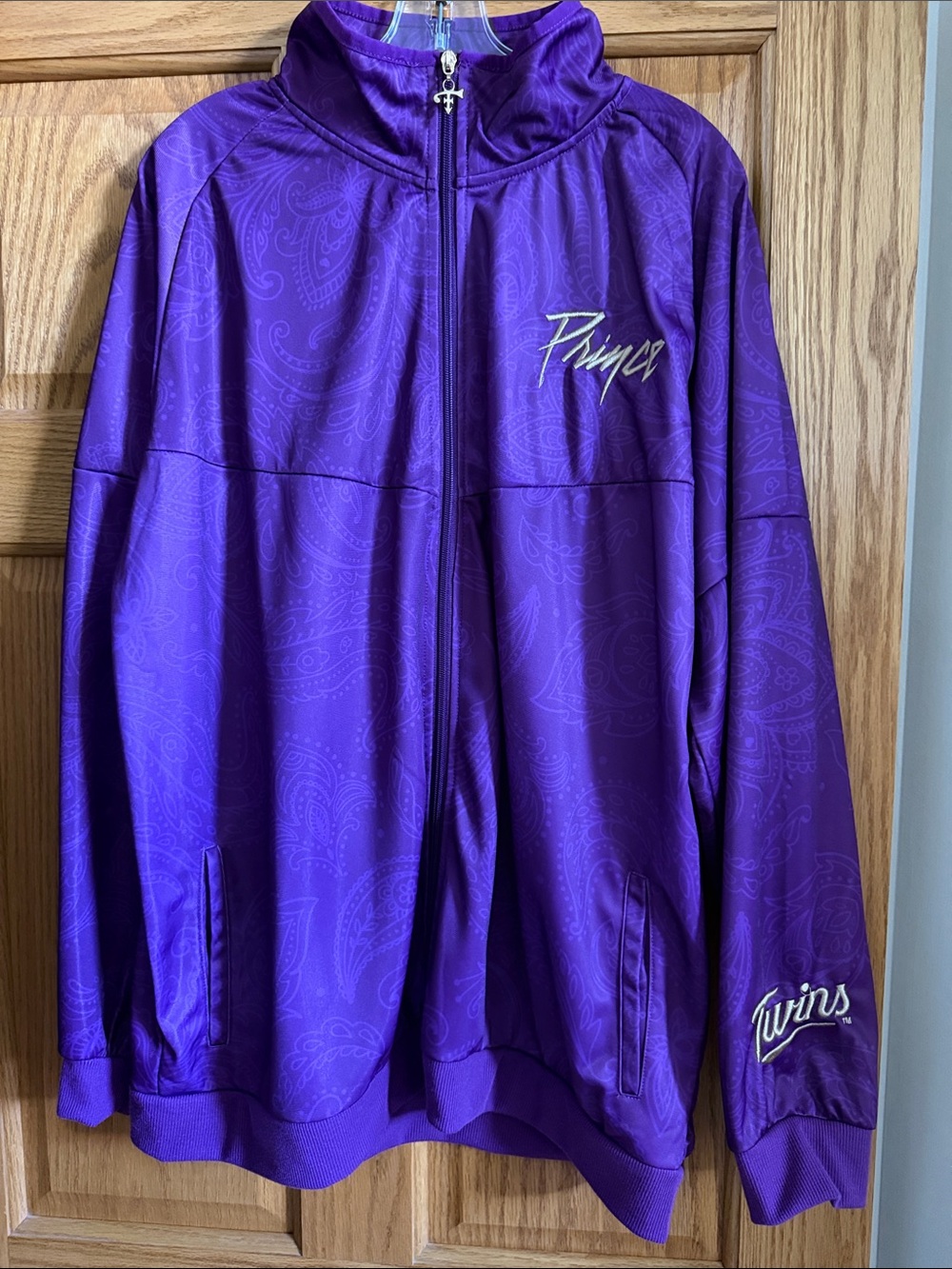 Prince Purple Windbreaker Jacket with Paisley Detail